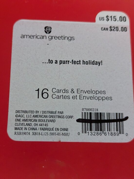 NWT 16 Kittens Santa Hats Christmas Holiday Cards American Greetings Sealed Box - Picture 5 of 6